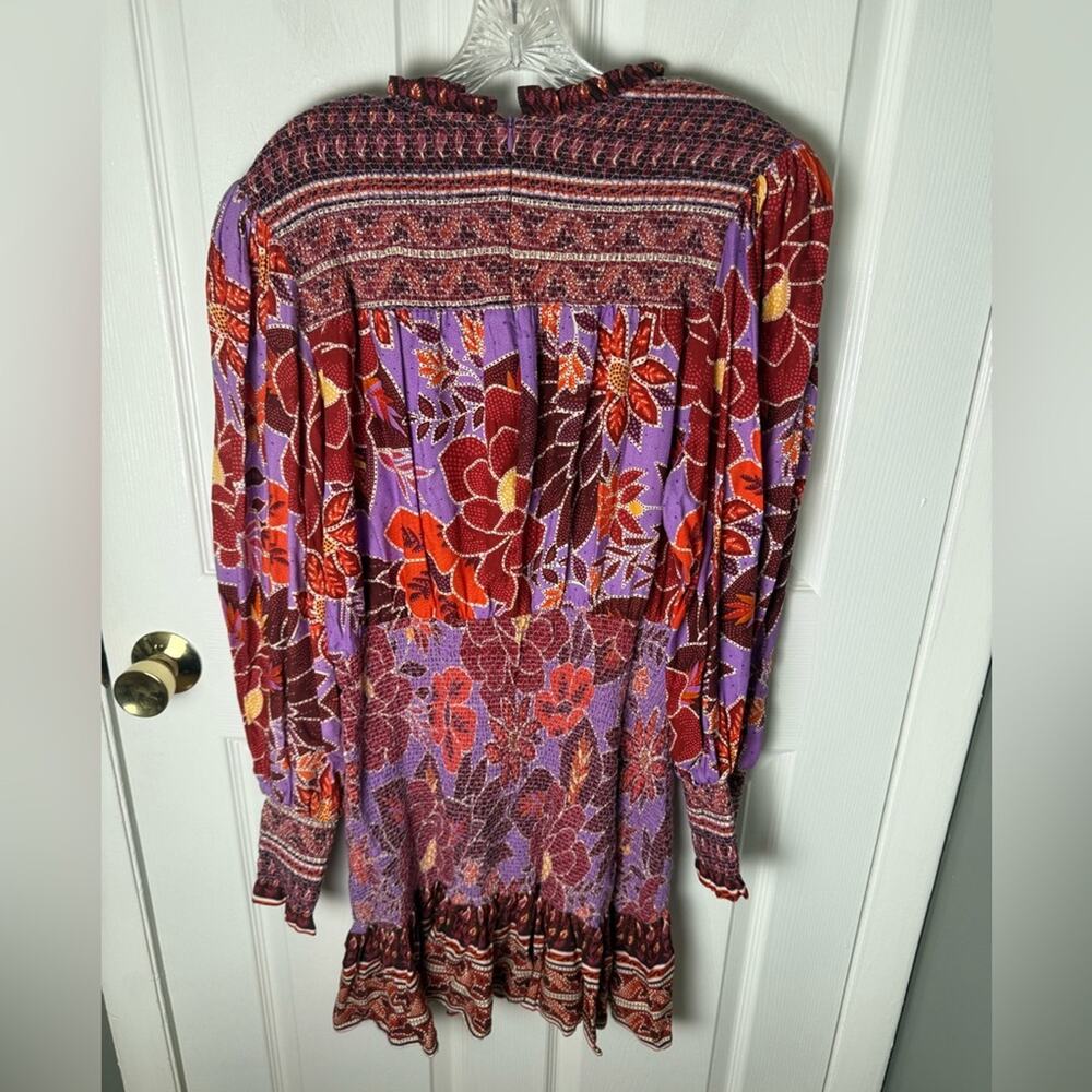Farm Rio Sweet Floral Long Sleeve Minidress XL - Picture 5 of 8